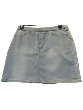 Style & Co Womens Size XL Light Wash Denim Skirt Casual Style With Back Pockets